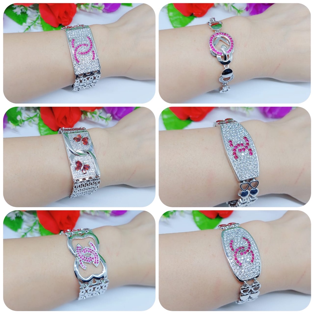 Gelang xuping permata merah perhiasan fashion A-F