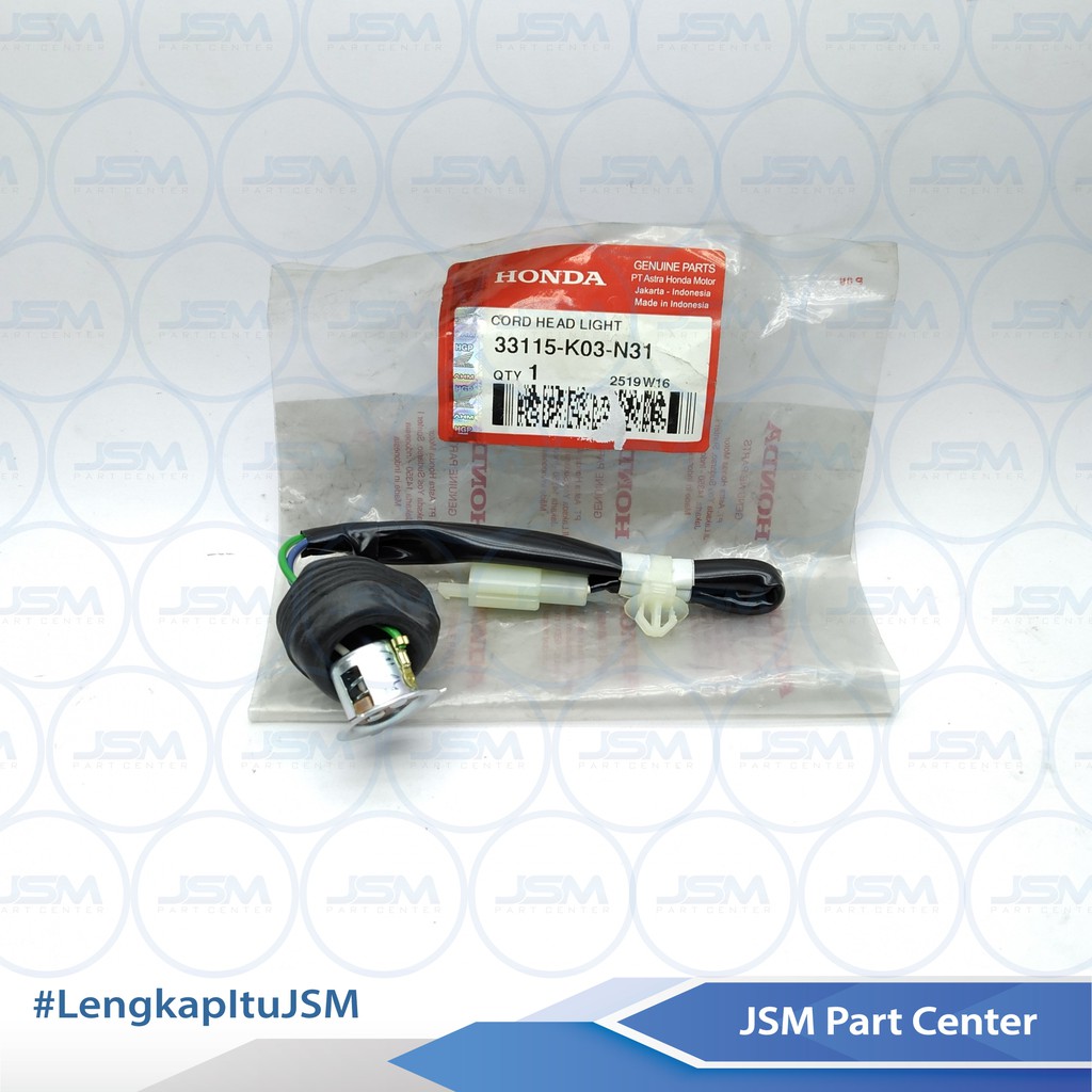 SOKET FITING LAMPU DEPAN HONDA REVO FI 33115-K03-N31 ORIGINAL AHM