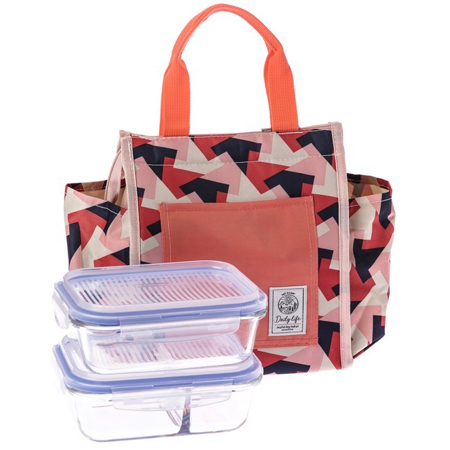 Lock n Lock - Lunch Box Oven Glass LLG990 Exclusive Stackable Oven Glass Container (Dengan Tas) Lunc