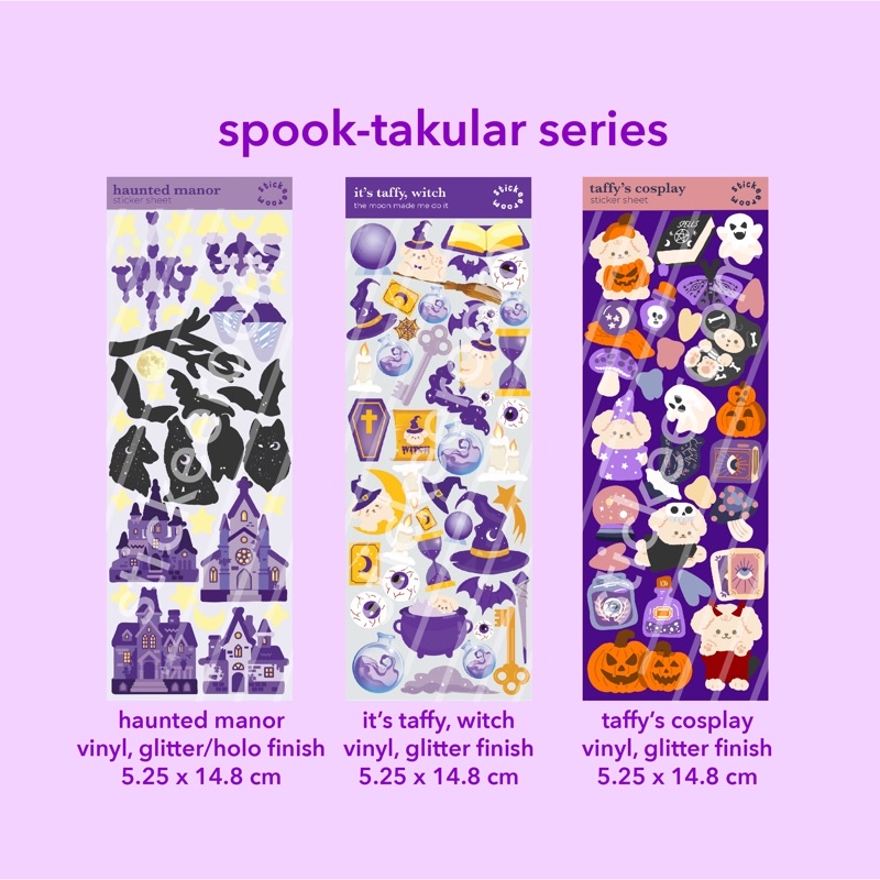 

spooktakular series - sticker set / stiker sheet for journaling, polcos, decoration, etc