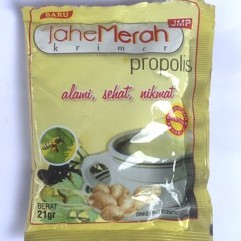 

Jahe merah krimer plus propolis (harga per shacet)