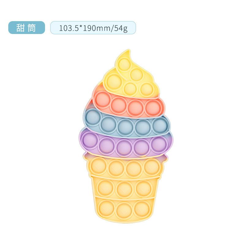 Edufuntoys - PUSH BUBBLE fidged/ pop it rainbow gobang/ pop it pelangi/ pop it among us/ bubble toys/ popit-pastel ice cone