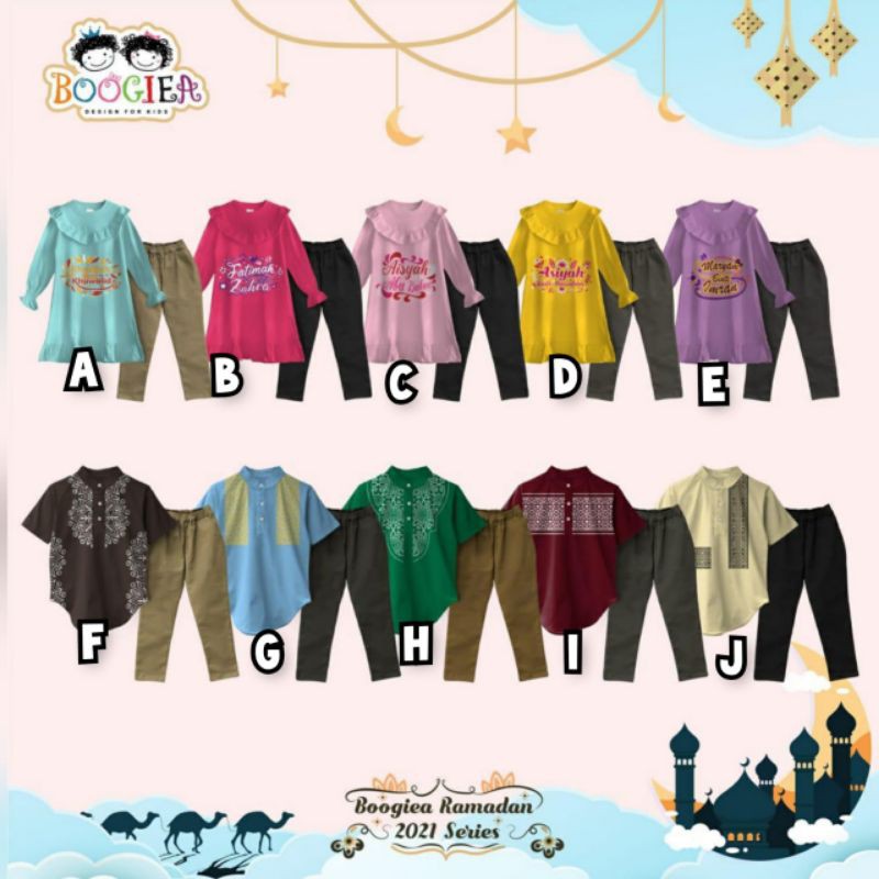 setelan tunik anak by boogiea ramadhan series