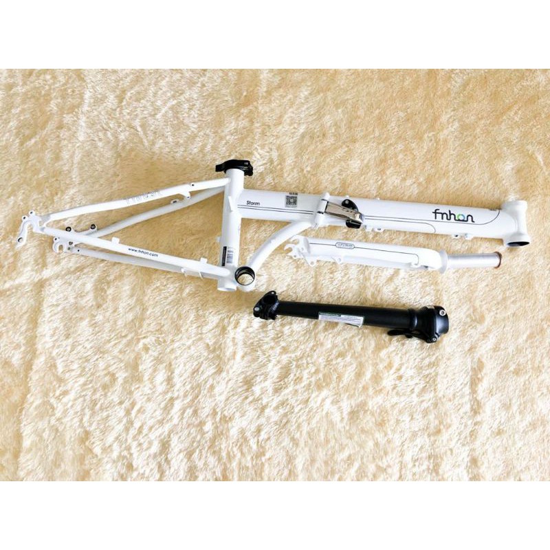 Frame Fork handle post Hp Fnhon Storm putih white Discbrake DB Disc brake