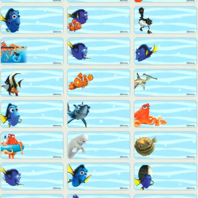 

Label nama anti air stiker waterproof Dory