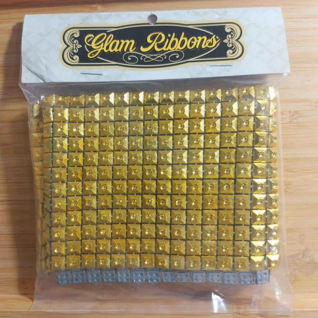 

GLAM RIBBON WARNA WARNI PANJANG 90 CM X 12 CM - WARNA GOLD KOTAK BESAR