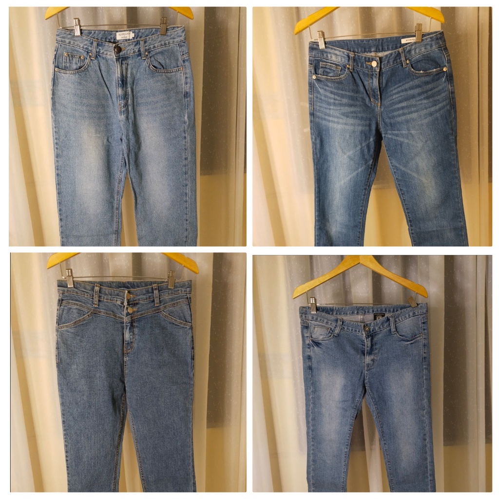jeans wanita second preloved bigsize small size branded