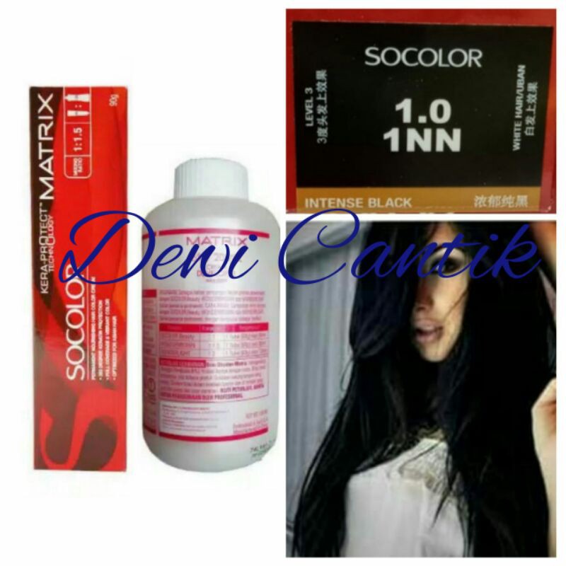 MATRIX SOCOLOR NO. 1.0 INTENSE BLACK DAN OXYDANT