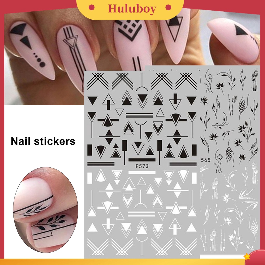 Huluboy Huluboy♡ Stiker Kuku 3D Multifungsi Tahan Lama Warna Alpukat Untuk Wanita