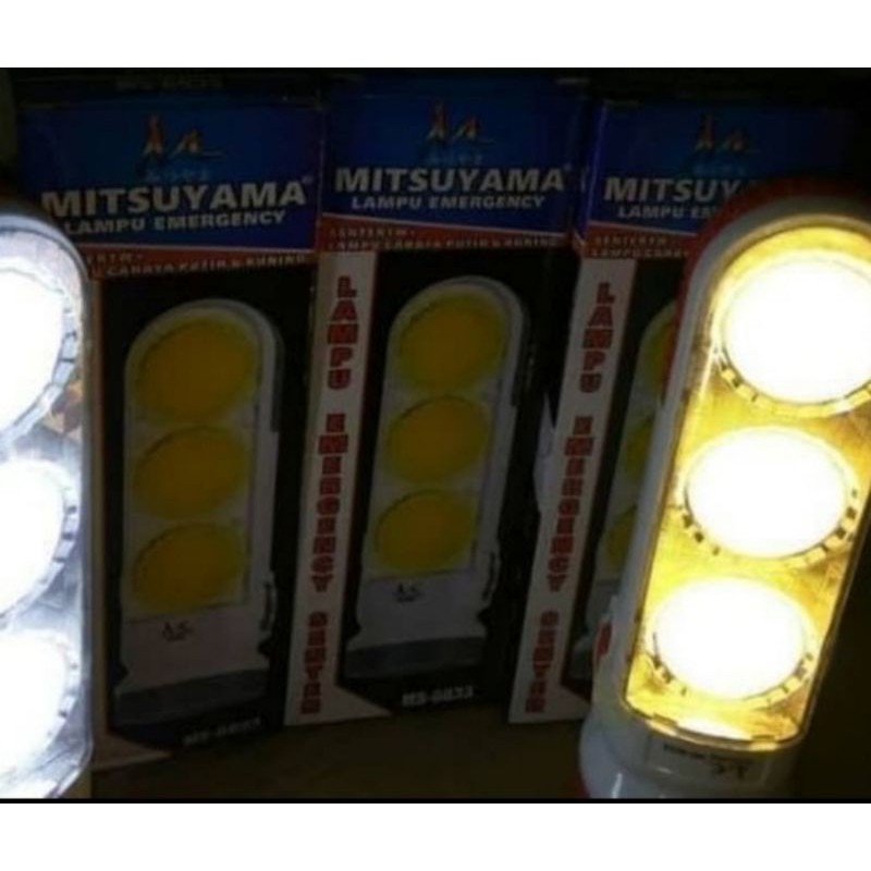 Lampu emergency plus senter  Mitsuyama MS6033 lampu darurat terang guys