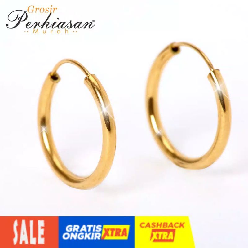 anting ring polos Titanium