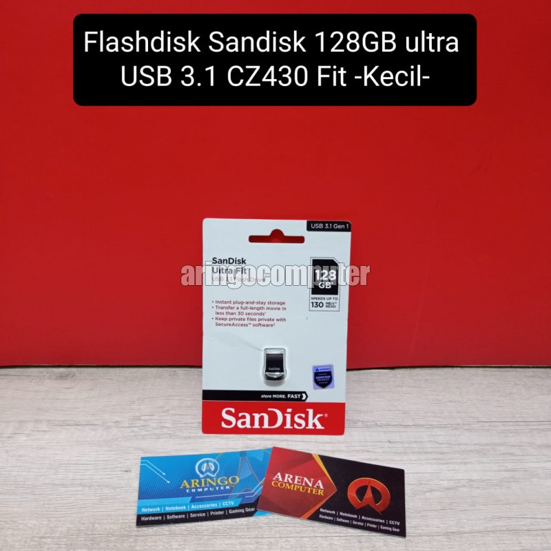 Flashdisk Sandisk 128GB ultra USB 3.1 CZ430 Fit -Kecil-