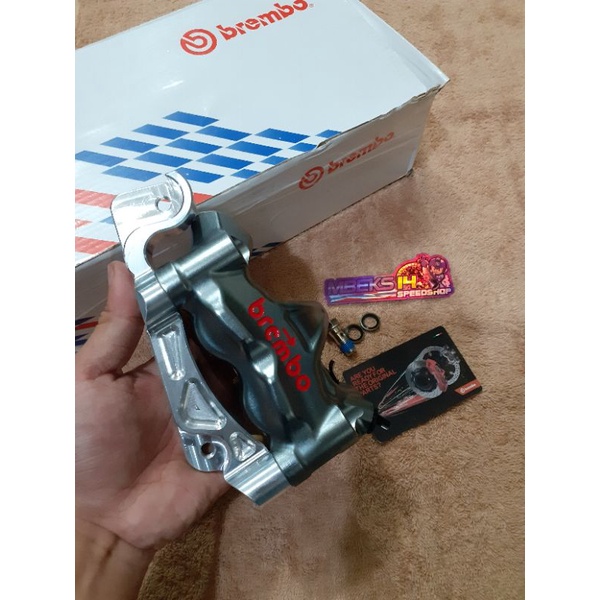 Kaliper Brembo M50 Grey Pitch 100mm Plus Breket PCX 150 All Series Disk 220mm