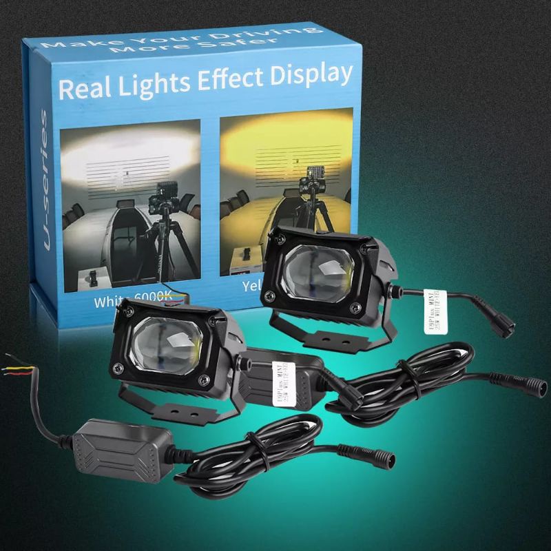 lampu sorot laser gun mini driving D2pro MT 26 dan MT27 sinar putih kuning 65w brend HRJ ori impor h