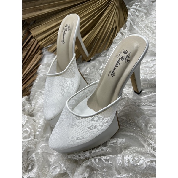 sepatu Rafaizoutfit seyla putih tinggi 12cm lancip