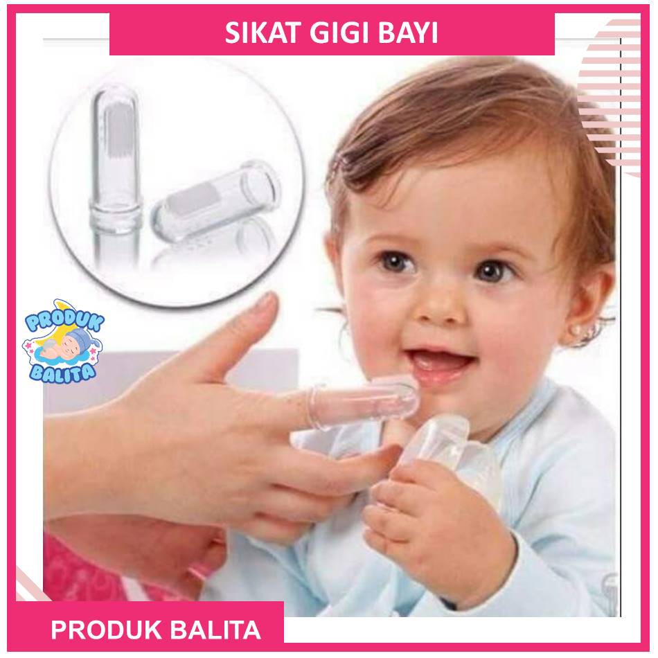 Sikat Gigi Bayi Silikon Sikat gigi Jari Bayi Finger Tooth Brush