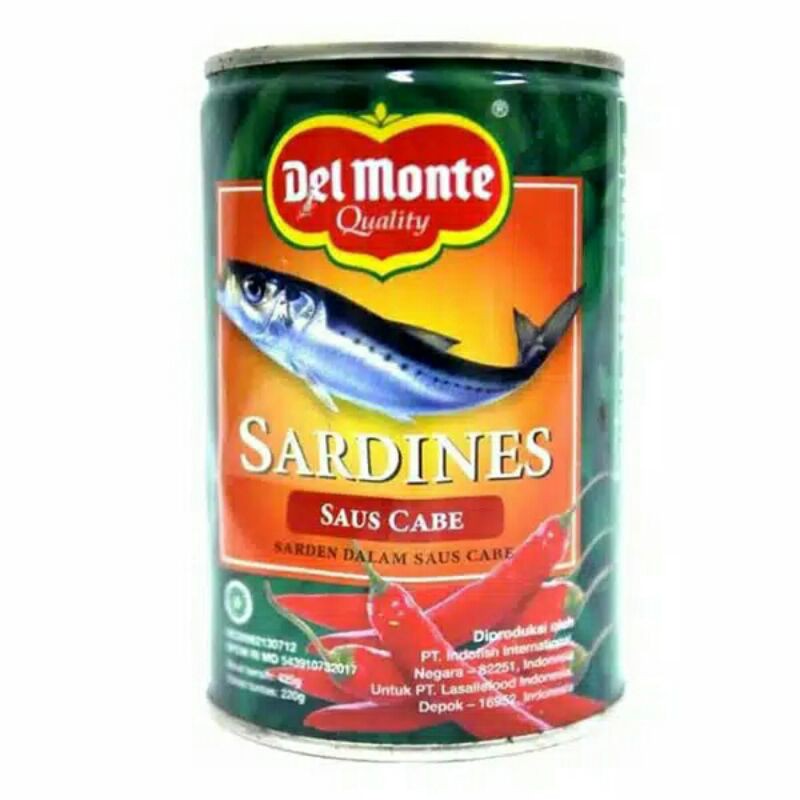 

Del Monte Sardines Saus Cabe 425g