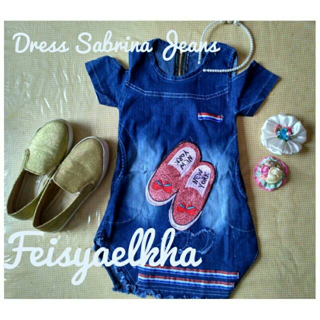 Dress anak jeans sabrina