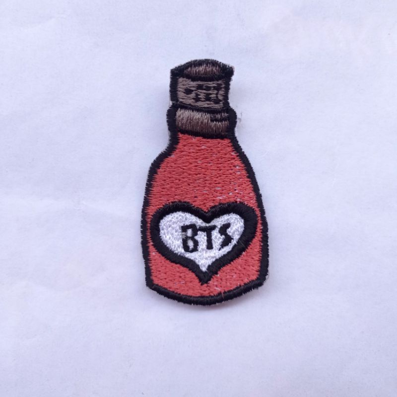 BTS BOTTLE PATCH BORDIR EMBLEM