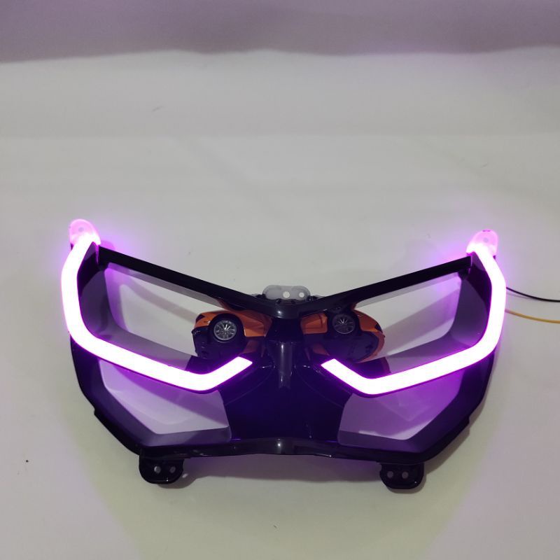 LAMPU ALIS DEPAN YAMAHA NMAX NEW 2020 HEADLAMP LAMPU LED WARNA WARNI STEL MAGNET 25 MODE