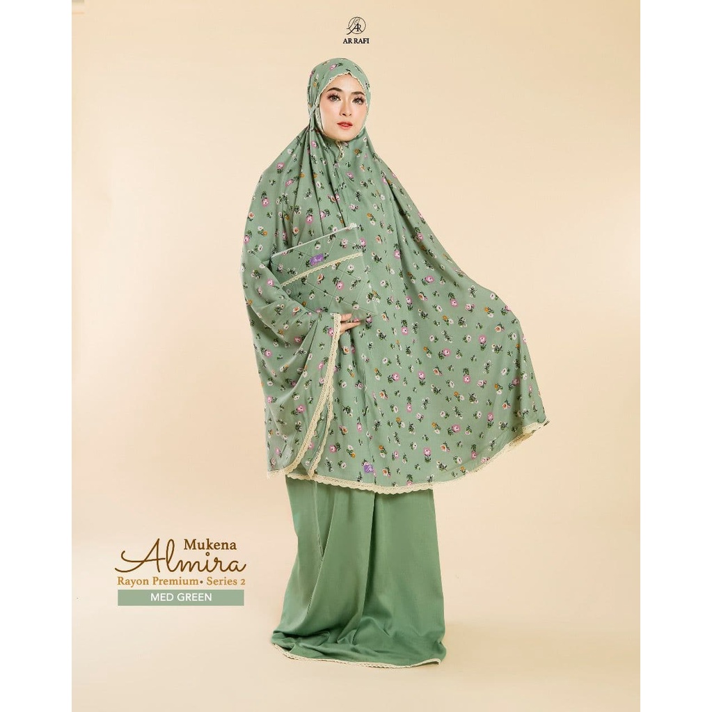 Mukena Putusan Jumbo Arrafi Mukena Almira Matt Rayon Premium