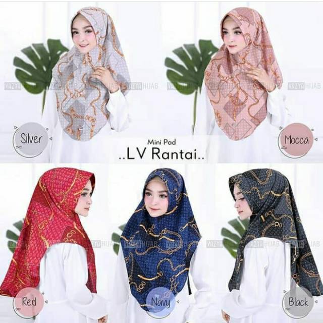 Hijab mini pad LV rantai