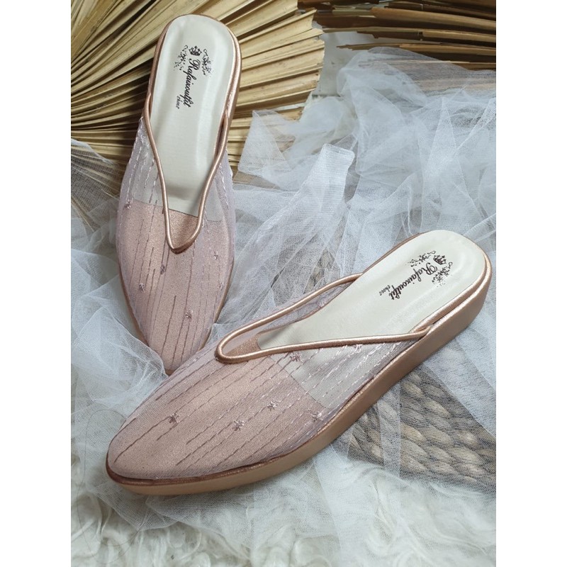 wedges winely wanita rosegold 3cm wedges