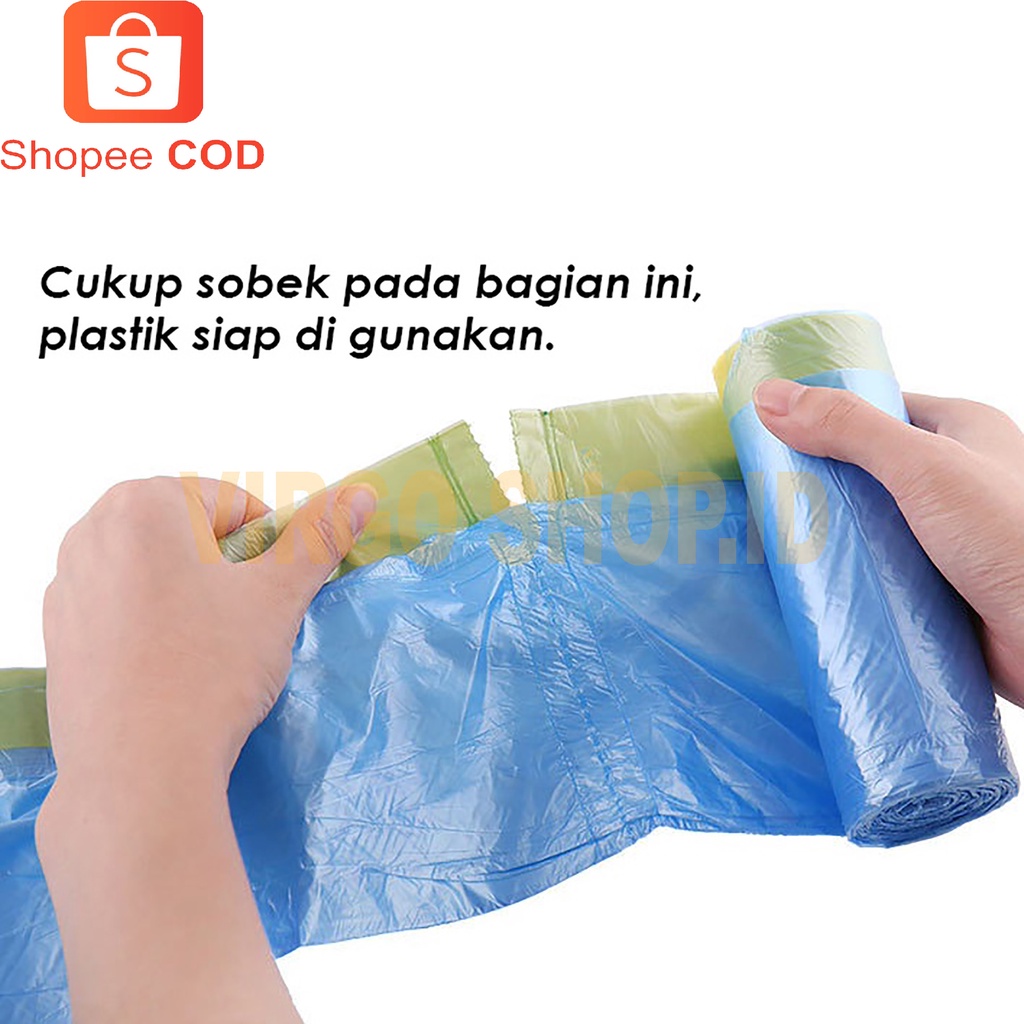 Kantong Plastik Sampah Gulung 45 x 50 cm 1 Roll isi 15 Lembar Pcs Plastic Trash