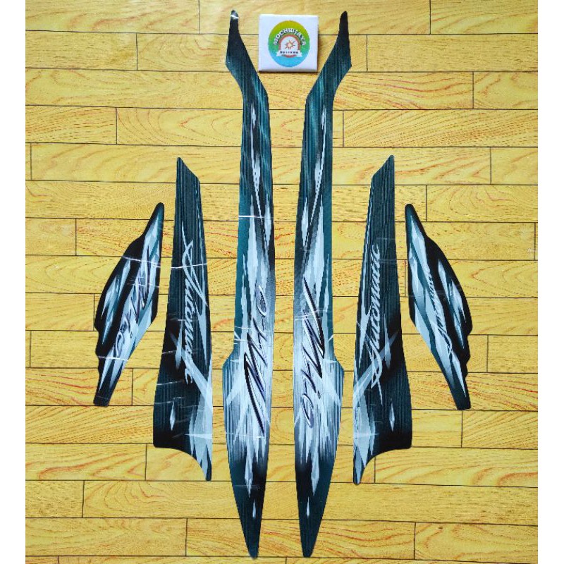 Striping Stiker Mio Sporty 2009 Hitam Standart terbaik