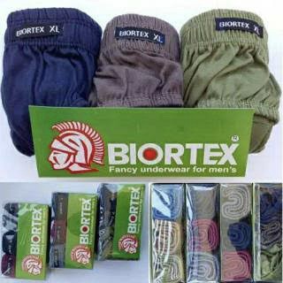 OBRAL! ISI 3 PCS! CELANA DALAM BIORTEX PRIA SIZE M L XL WARNA KATUN