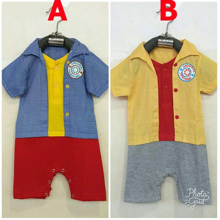 Baju Bayi Laki Laki Romper Kemeja Bayi - Steve