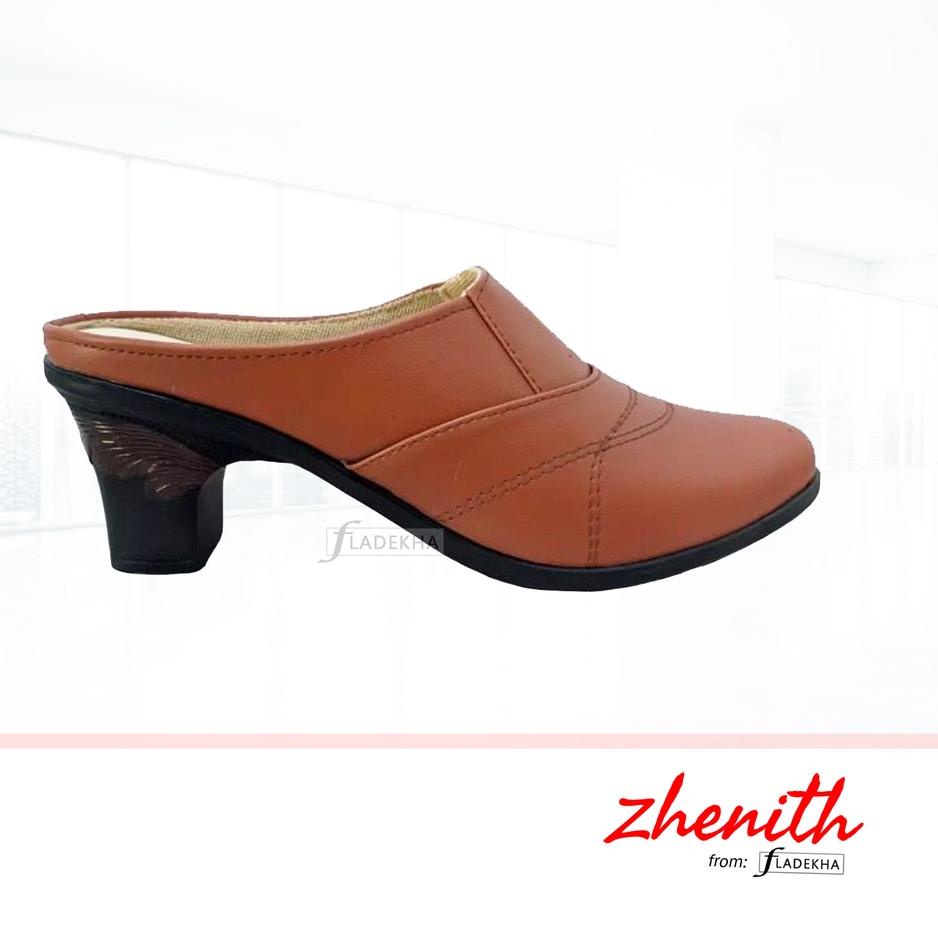 Terlaris.. SEPATU SELOP WANITA TERKINI/ SANDAL SELOP HAK 7 CM ZHENITH SL01