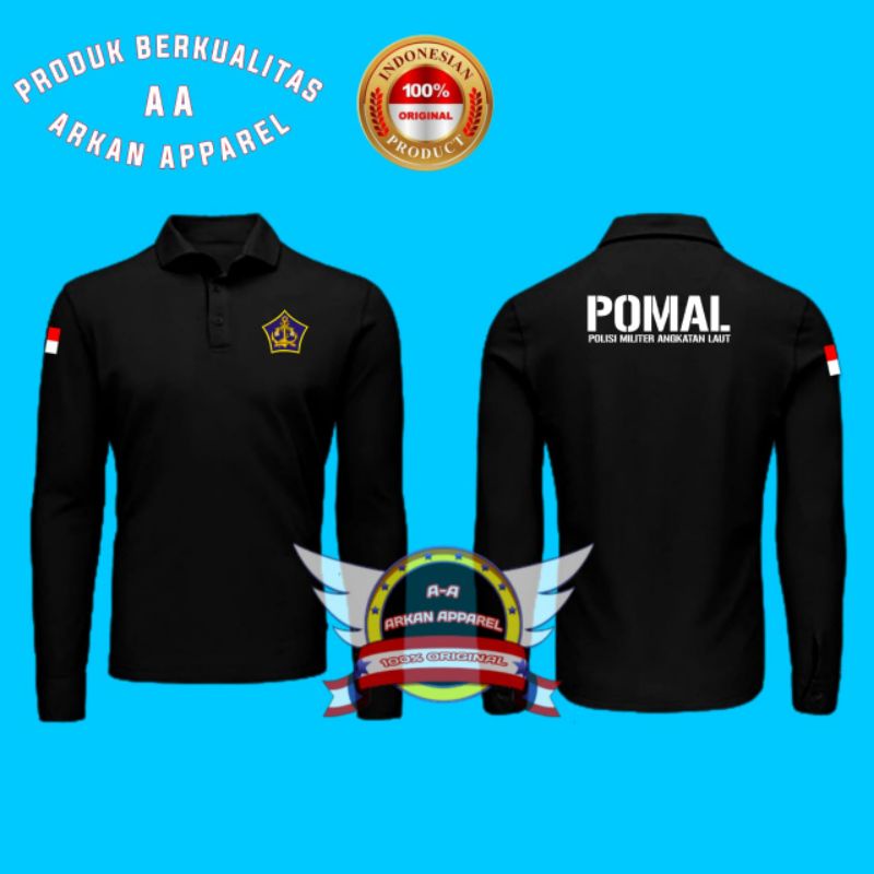 KAOS KERAH POLISI MILITER ANGKATAN LAUT KAOS POLO SHIRT POMAL