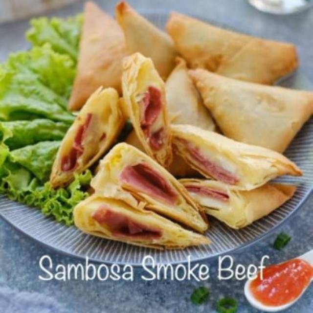 

Sambosa smokebeef cheese