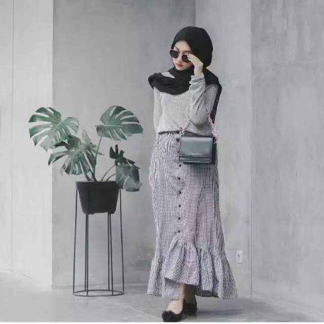 1 KG = 8 PCS || ROK TARTAN MOTIF KOTAK SQUARE ROK FASHION MURAH / ROK NAINA NINA ZIRA-3