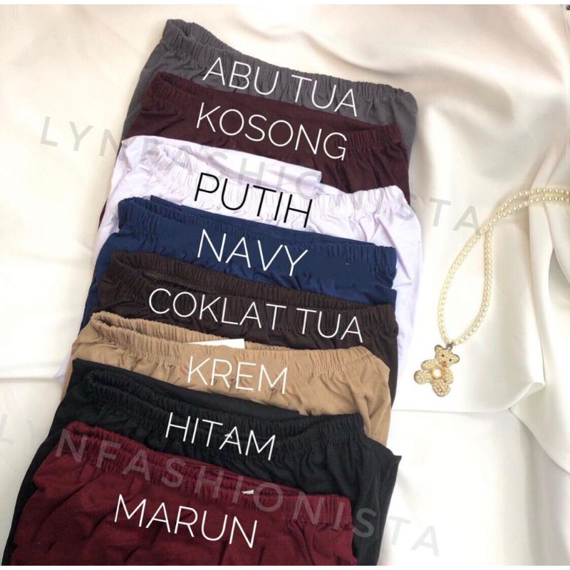 (3SIZE)LEGGING WANITA BAWAH LUTUT KAOS SPANDEK RAYON GRADEE A TEBAL/CELANA LEJING PENDEK DALAMAN WANITA MURAH