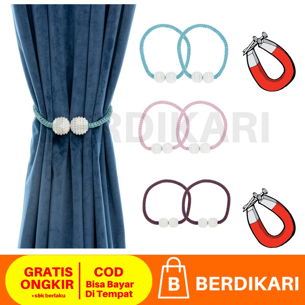 Tali Pengikat Gorden Magnet Ikat Tirai Gorden Magnet Magnetic Curtain Ball