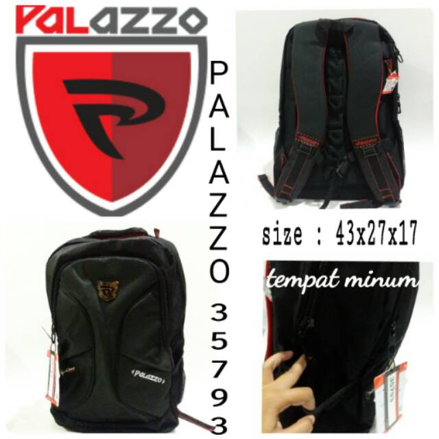 Tas palazzo backpack 35793 palazzo ransel sekolah hitam