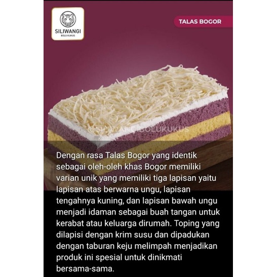 

Bolu Kukus Siliwangi Klasik Talas Bogor