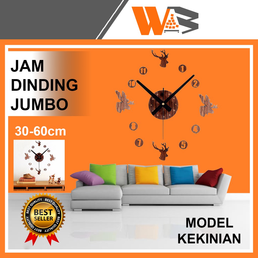 DEKORASI JAM DINDING BESAR TEMPEL DIY 3D KAMAR TIDUR RUMAH DEKORASI JAM DINDING BESAR TEMPEL DIY 3D KAMAR TIDUR RUMAH