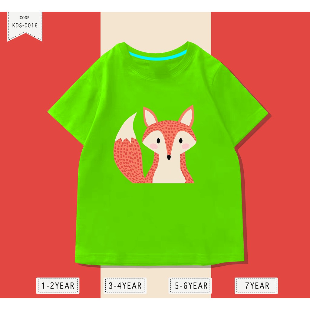 Baju Anak T-rex fox/ Kaos Anak Distro DTF Anak Laki Laki dan Perempuan / Unisex / Motif kartun /kids