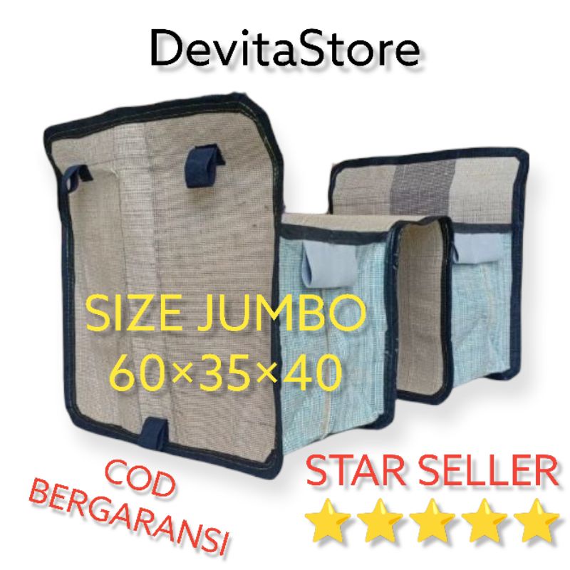 BRONJONG_TAS_KANDEK_MOTOR_BAGASI_MOTOR_TAS_OBROK_SIZE_JUMBO_BAHAN_PERMADANI