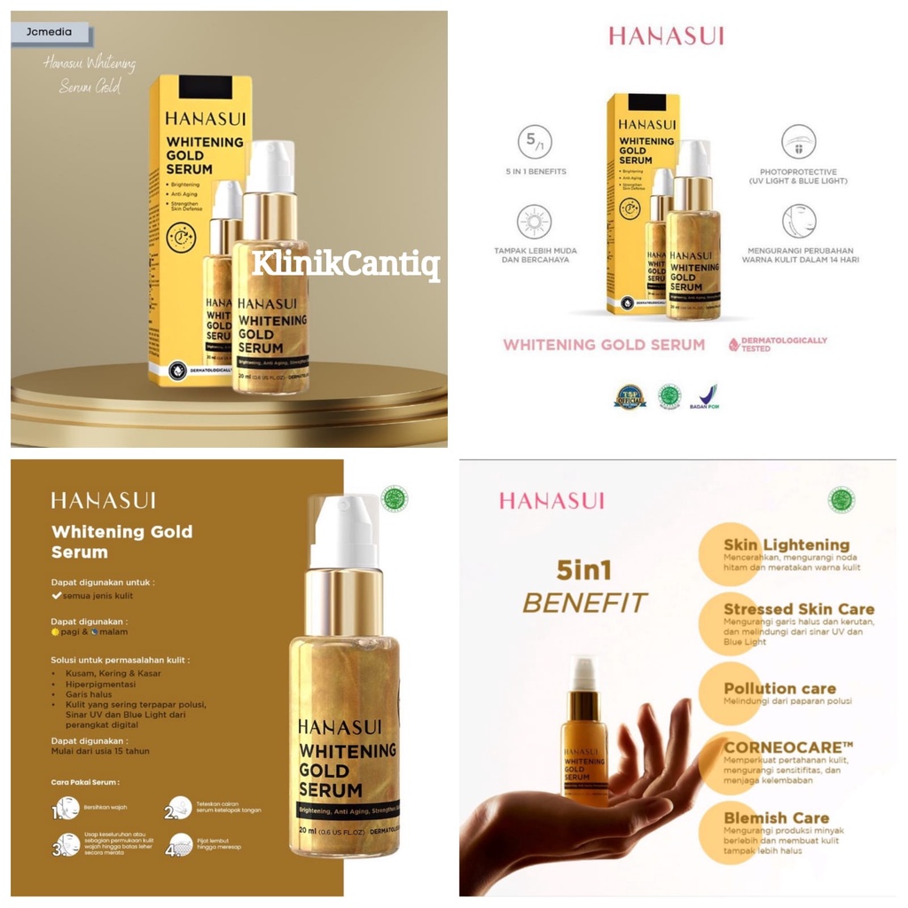 HANASUI SERUM WHITENING GOLD BPOM by JAYA MANDIRI