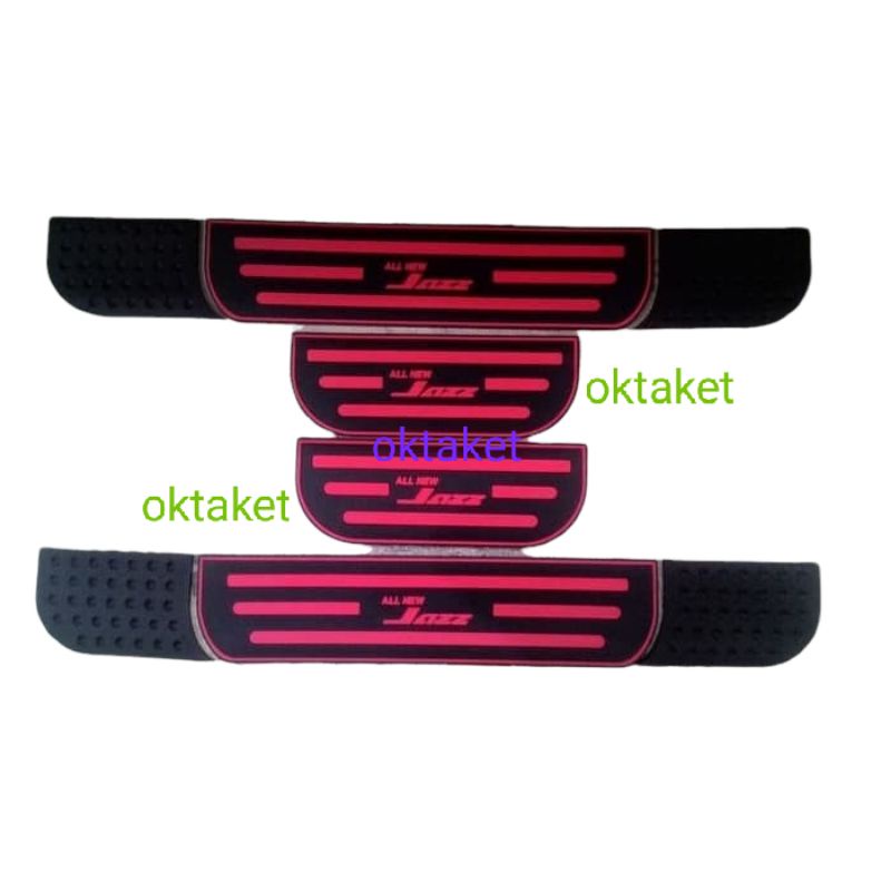 sillplate samping Grand all new Jazz 2015-2022 karet hitam list merah