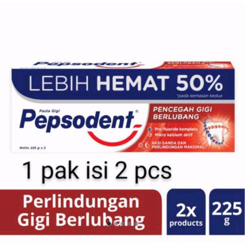 pepsodent 225gr free 225gr