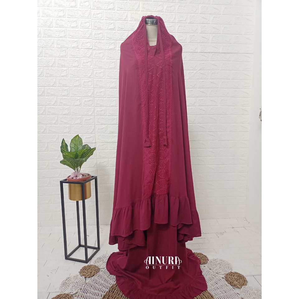 Mukena Travel - Mukena Terbaru Renda - Mukena Aisyah Renda - Mukena Dewasa Aisyah Renda - Mukena Wanita Dewasa Kekinian - Mukena Aisyah Reda Free Tas Mukena Jumbo - Mukena Rayon Dewasa Adem - Mukena Aisyah Polos Renda