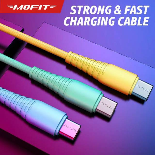 Kabel Data Micro USB Mofit M100 Fast Chatging 2.4A