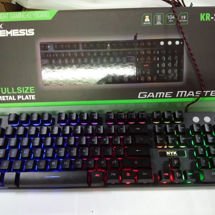 Nyk KR-201 Game Master Keyboard Gaming Rainbow Full Size Metal