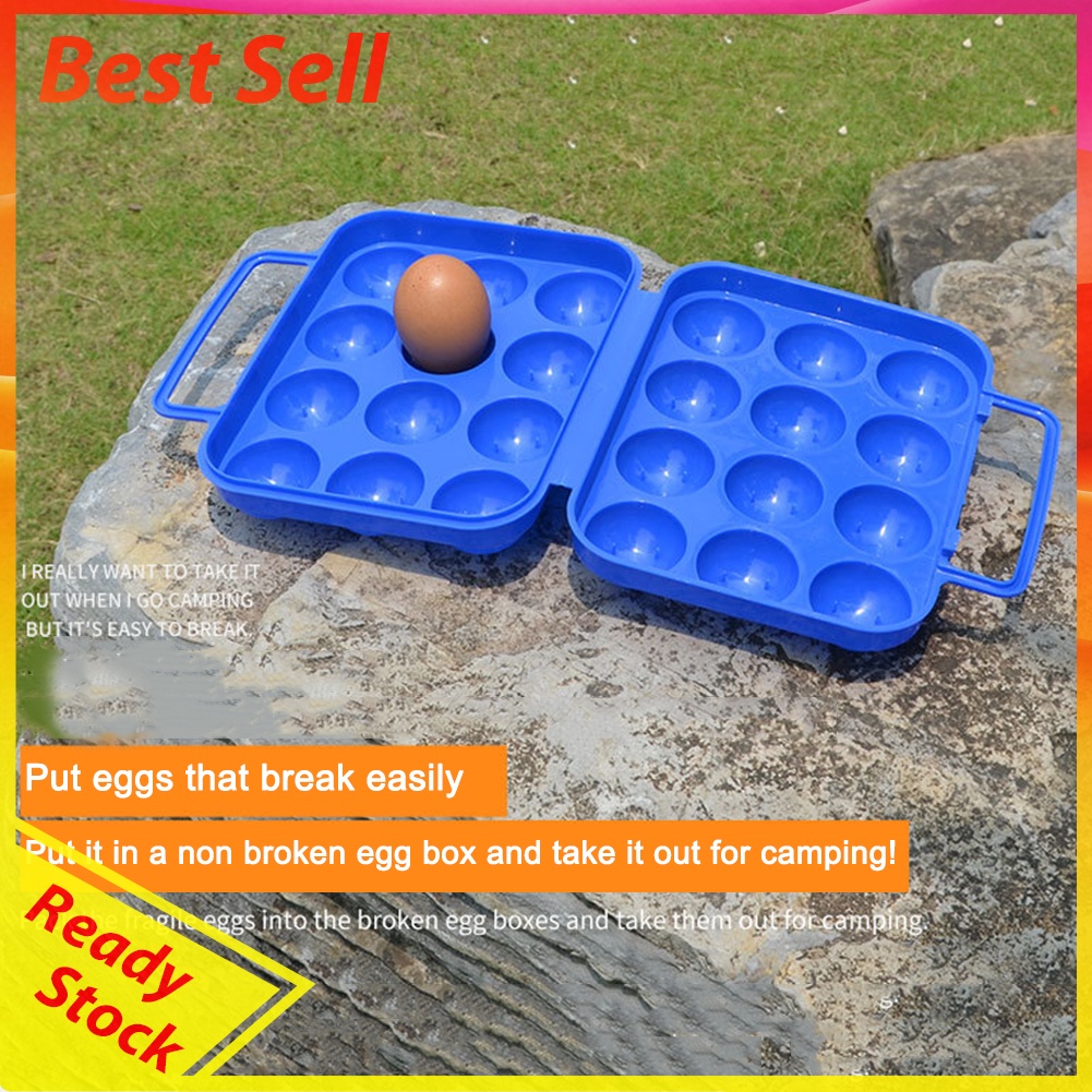 12 Grid Egg Storage Box Holder Outdoor Camping Eggs Case Kitchen Organizer