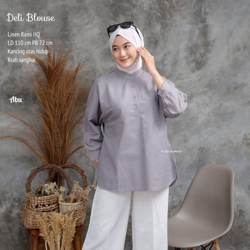 Deli Blouse Linen Rami LD ±110cm //JF5456